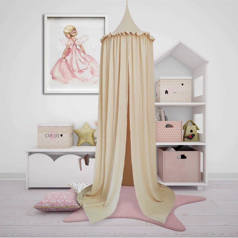 ciel de lit chambre enfant ecru