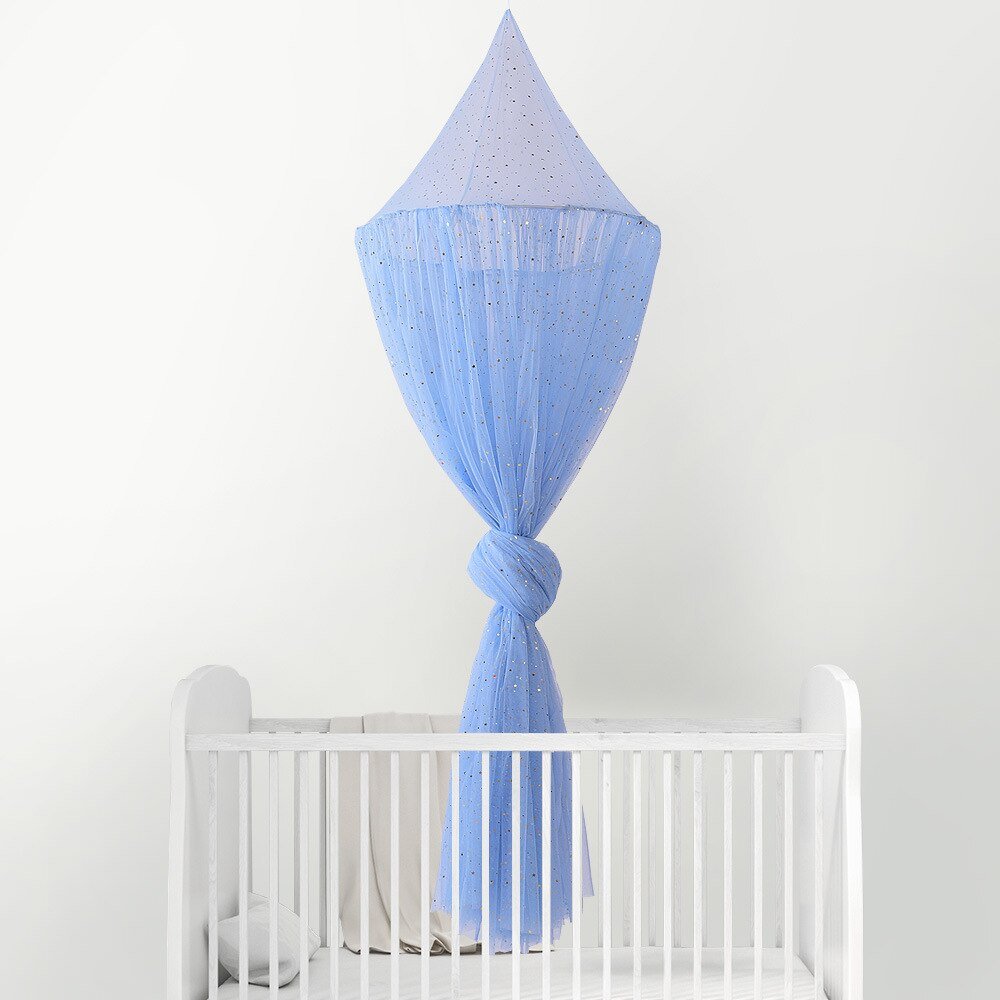 ciel de lit couleur bleu paillettes