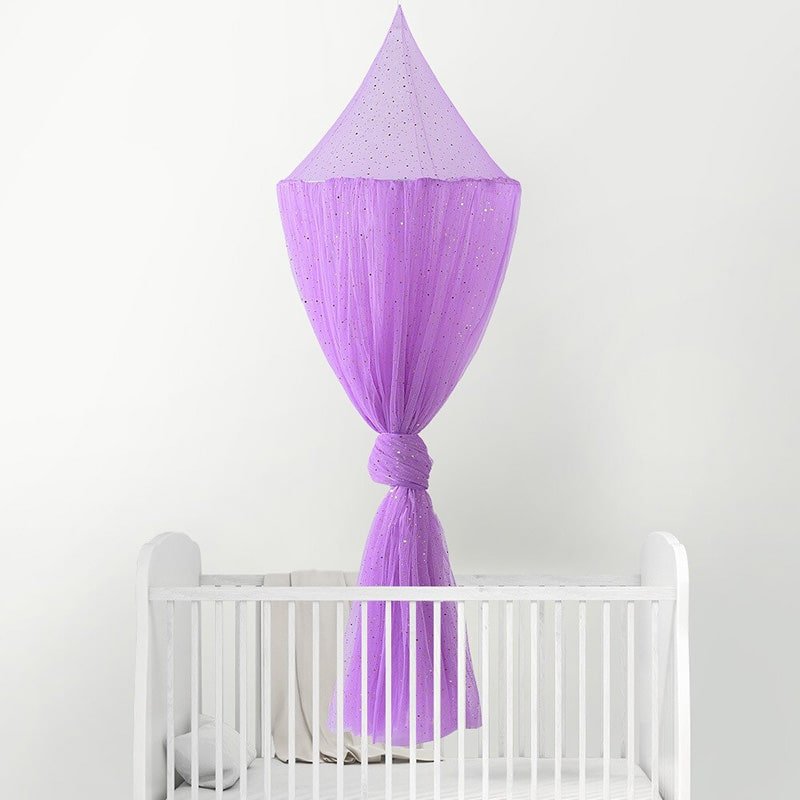 ciel de lit couleur violet pailletes