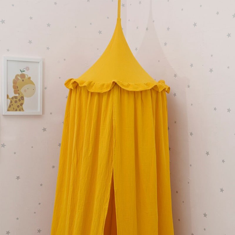 Ciel de lit enfant Jaune moutarde