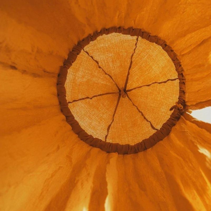 ciel de lit moutarde coton