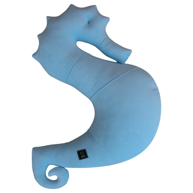 coussin d'allaitement hippocampe bleu