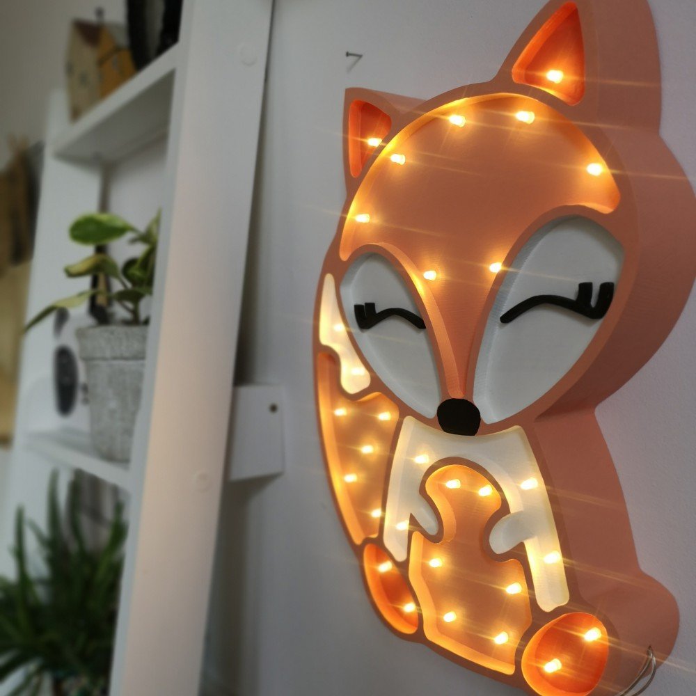 Lampe en bois | Renard