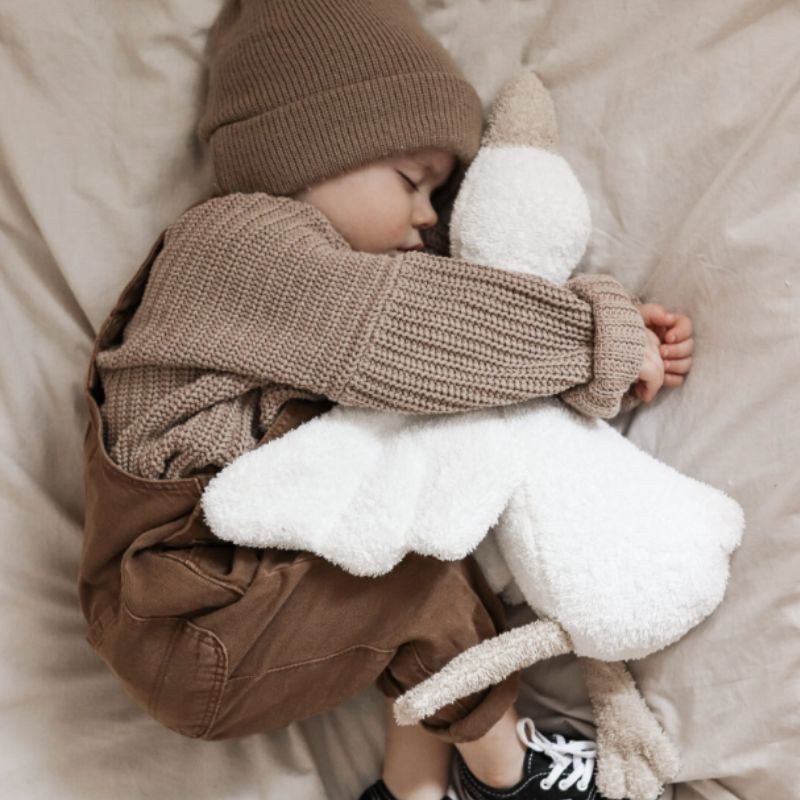peluche oie blanc
