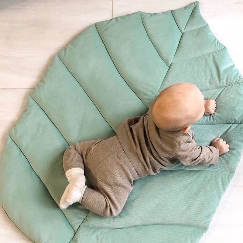 tapis d'éveil feuille nourrisson menthe