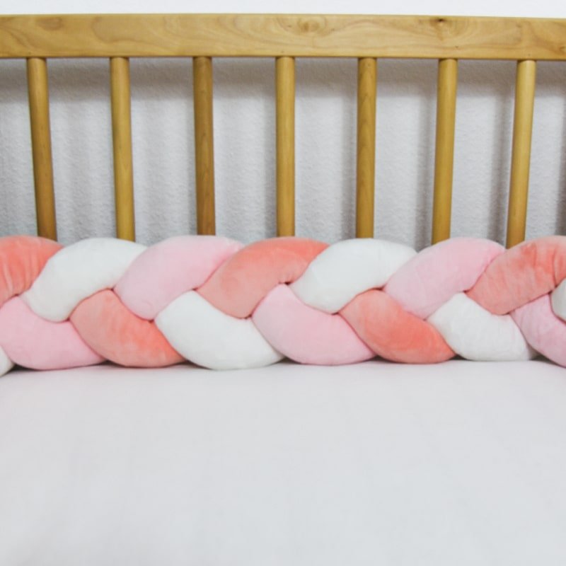 tresse de lit rose blanc corail