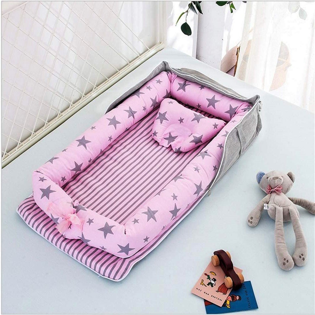 Matelas à langer portable étoile