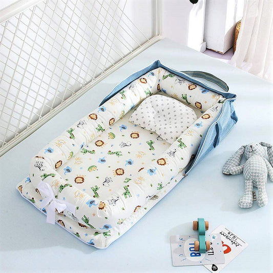 Matelas à langer portable bleu