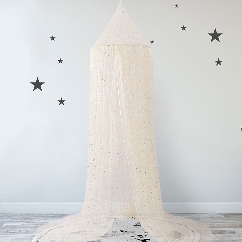 ciel de lit champagne paillete
