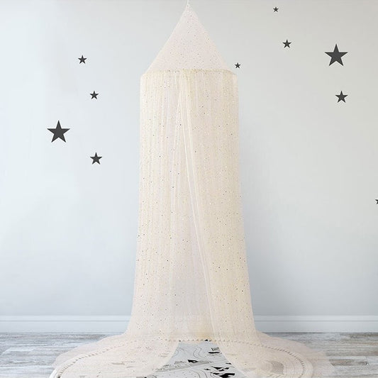 ciel de lit champagne paillete