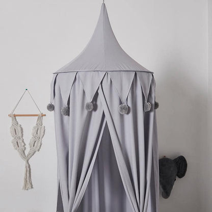 ciel de lit gris chambre garçon