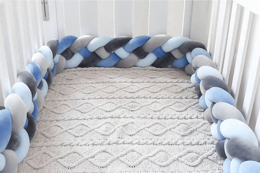 tresse tour de lit bleu