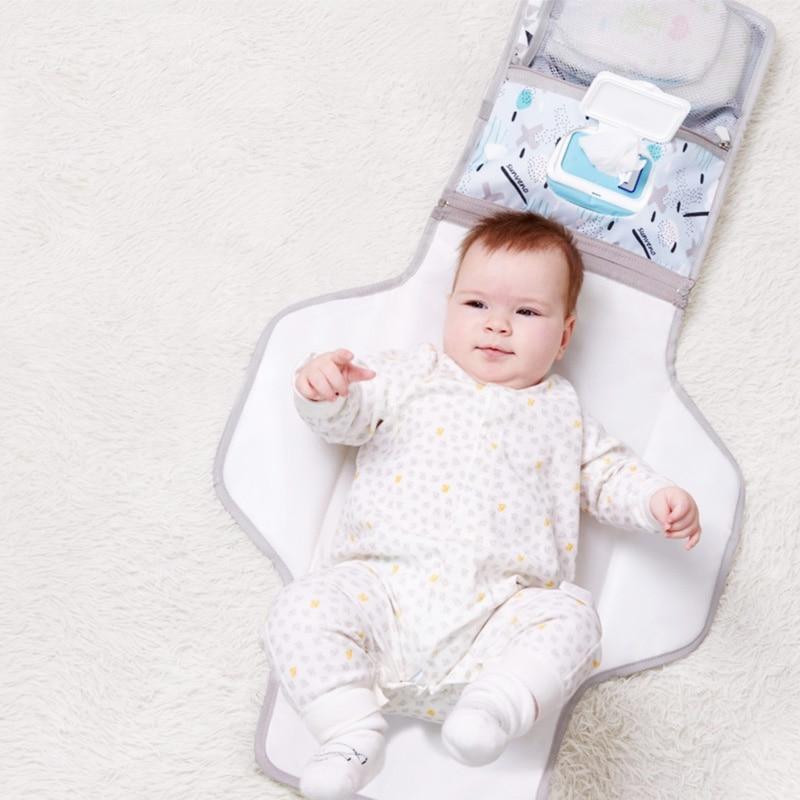 Tapis Matelas à langer pliable 3-1 | Portable et Imperméable.