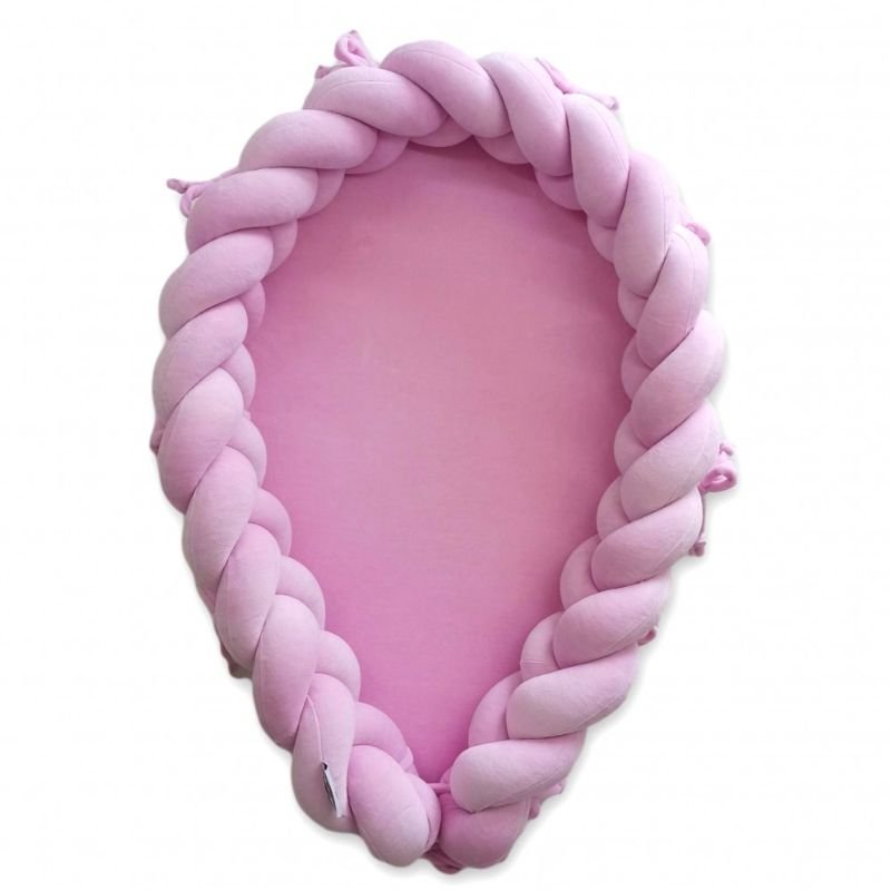 reducteur de lit tresse bebe cocon rose princesse