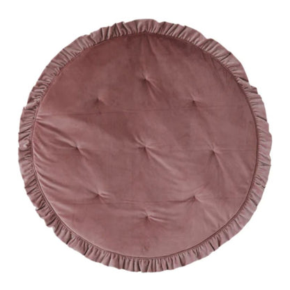 tapis bebe en velours rose sale