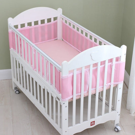 tour de lit respirant rose