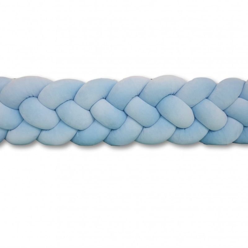 tresse de lit bleu 4 bandes