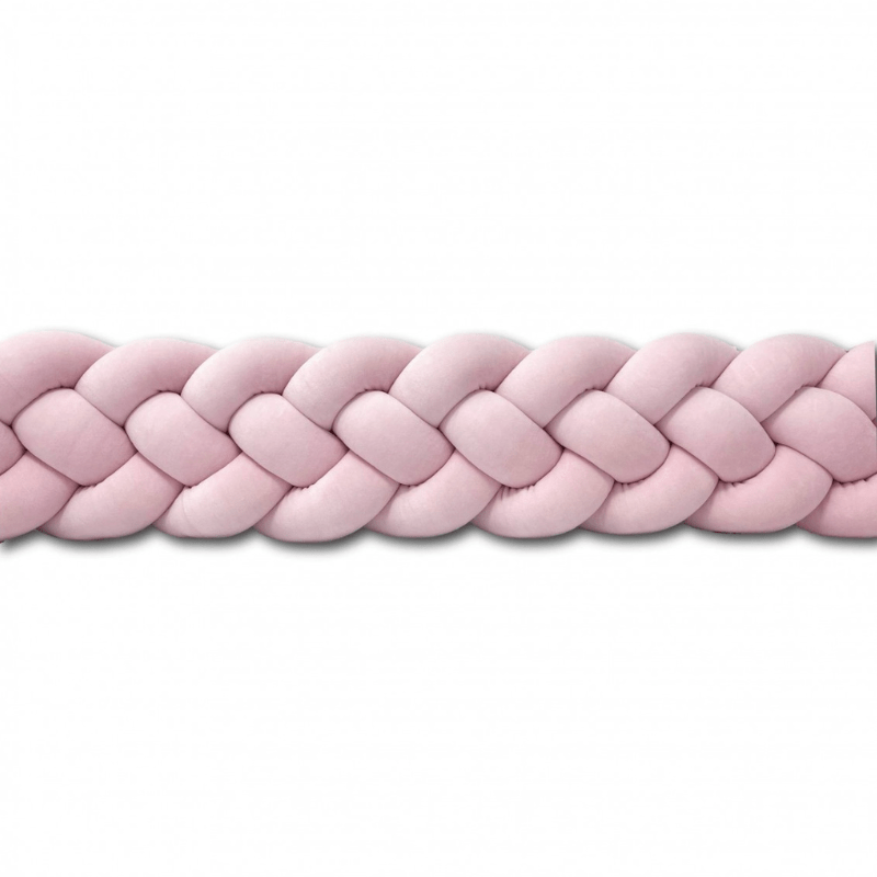 tresse de lit rose 4 bandes